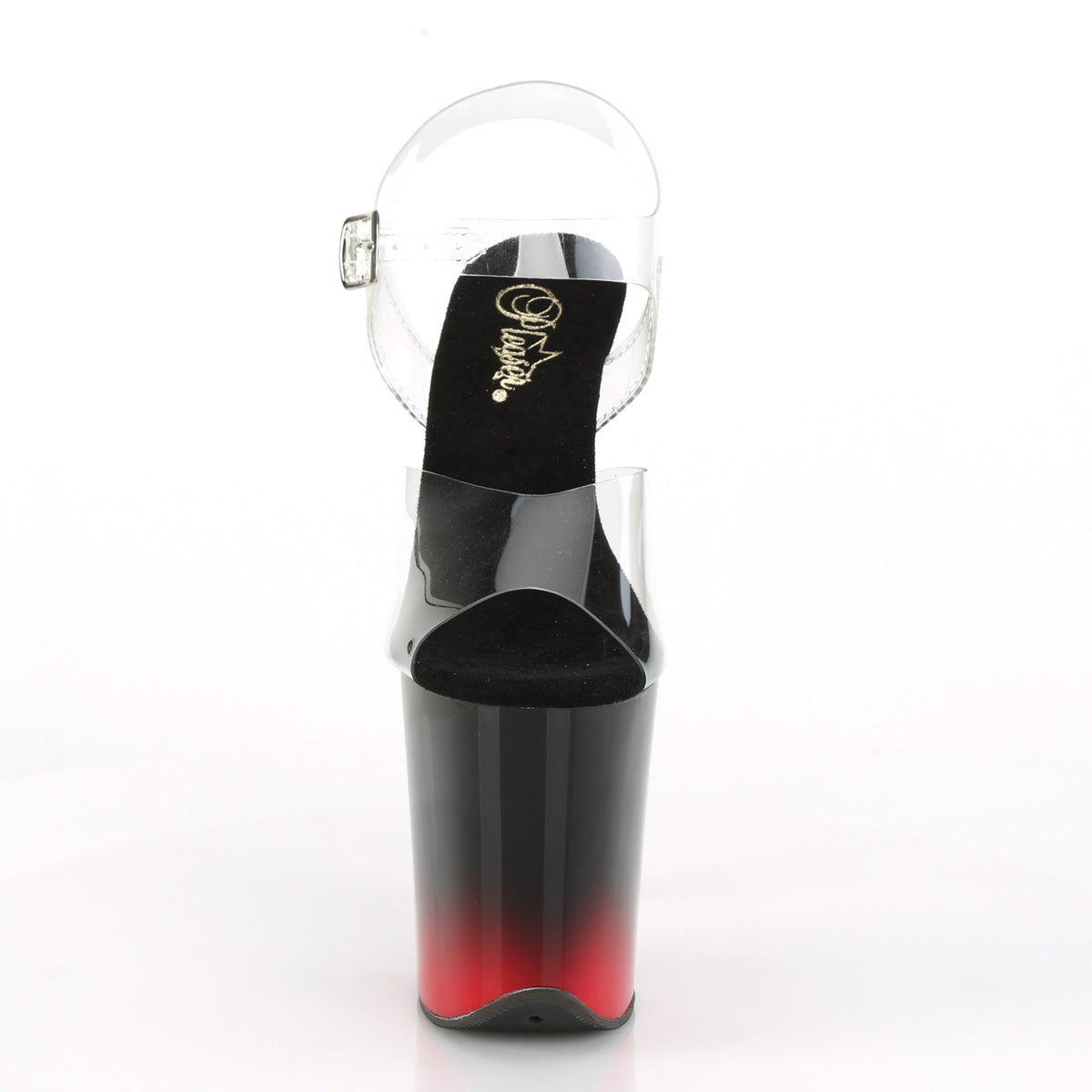Pleaser Sandalias para mujer FLAMINGO-808BR-H CLR / BLK-ROJO