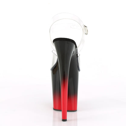 Pleaser Sandalias para mujer FLAMINGO-808BR-H CLR / BLK-ROJO