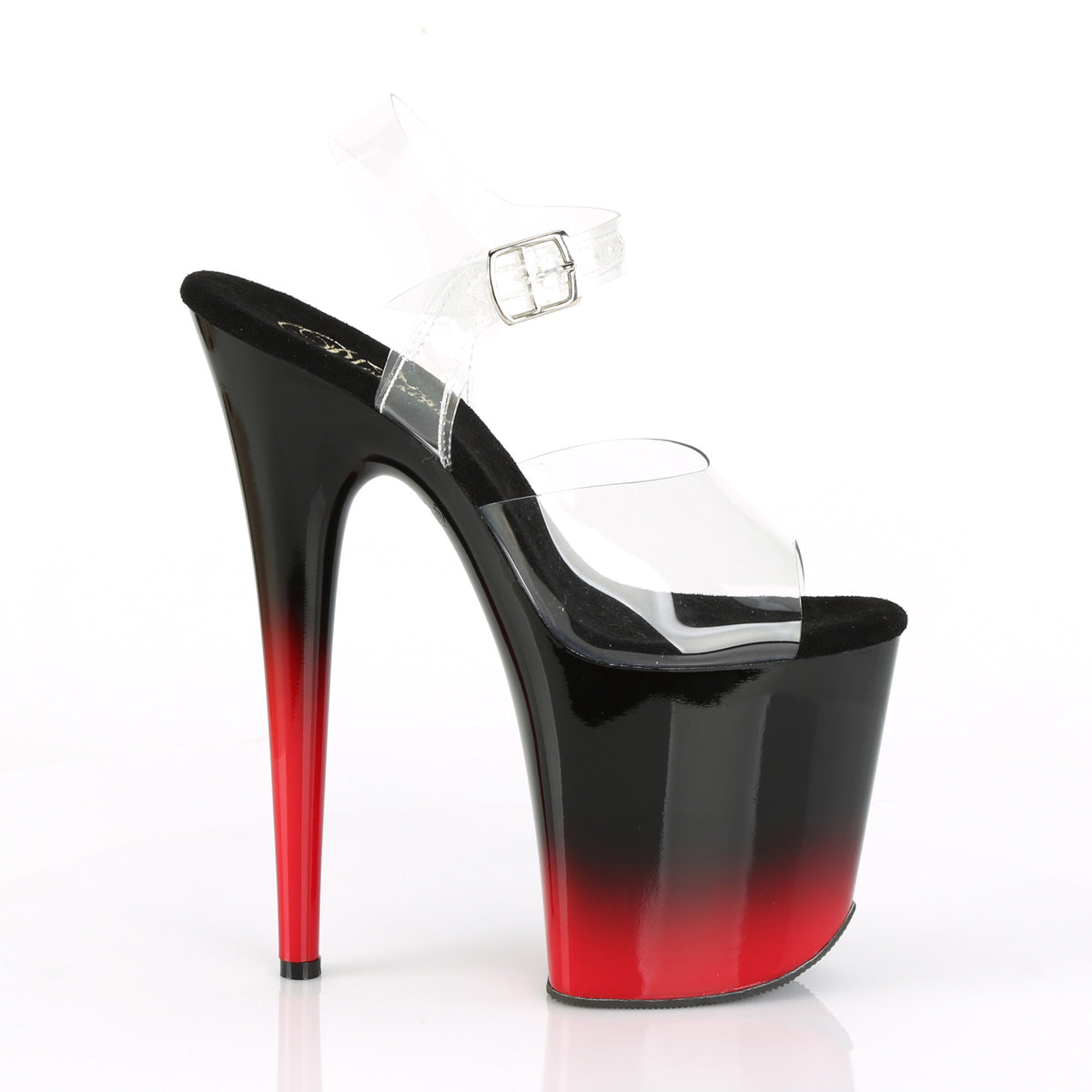 Pleaser Womens Sandals FLAMINGO-808BR-H Clr/Blk-Red