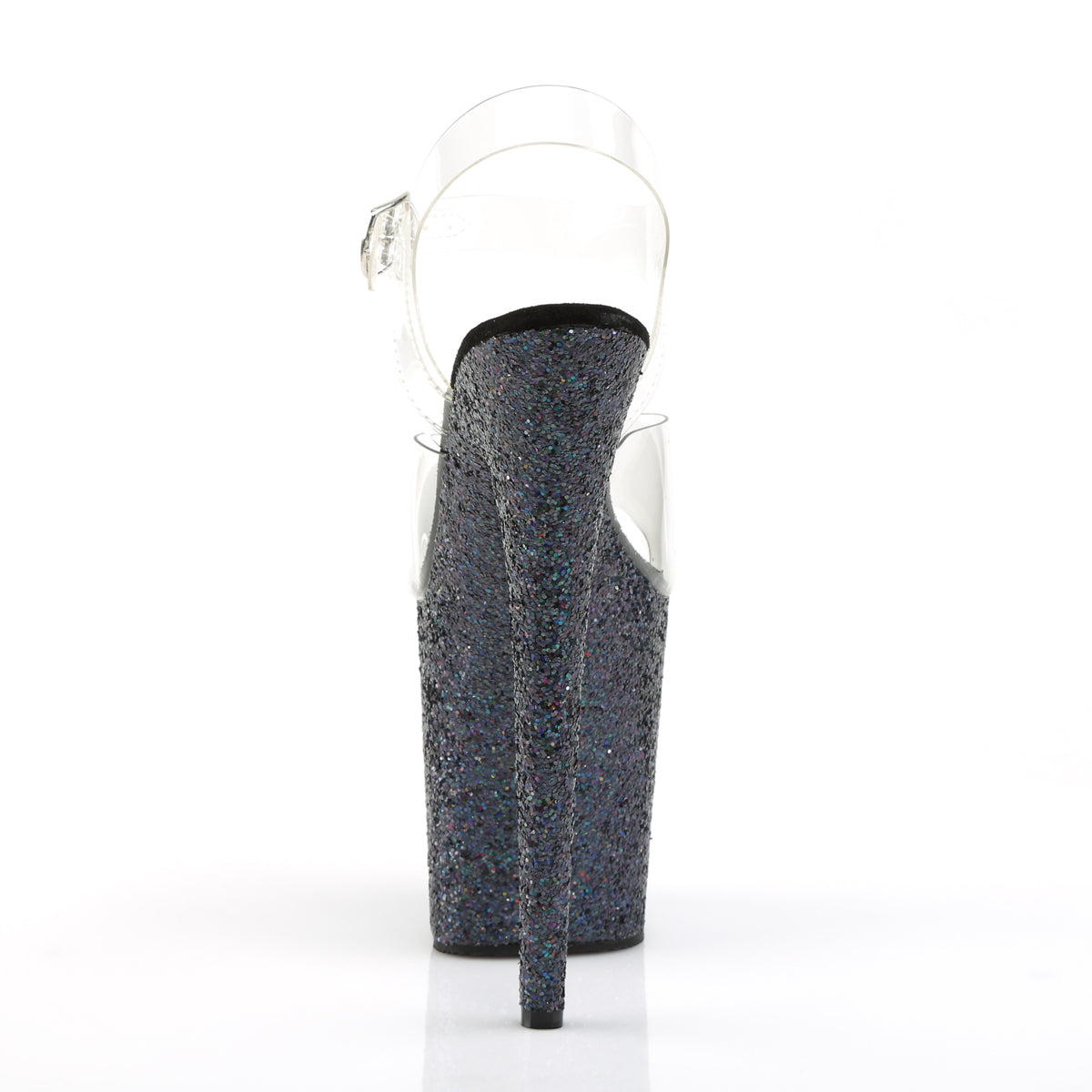 Pleaser Sandalias para mujer FLAMINGO-808lg clr / blk multic brillo