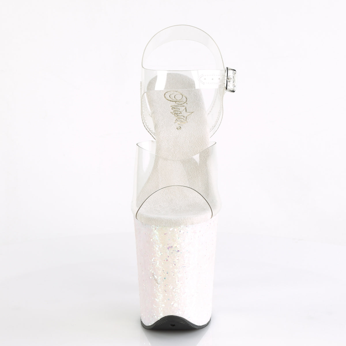 Pleaser Sandalias para mujer FLAMINGO-808lg clr / opal multic brillo