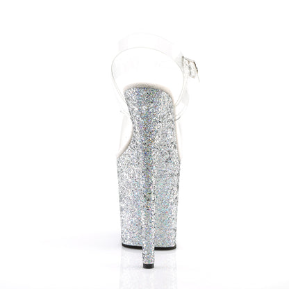 Pleaser Sandalias para mujer FLAMINGO-808lg clr / slv multic brillo