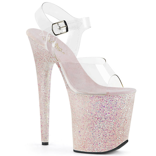 Pleaser Sandalias para mujer FLAMINGO-808lg clr / opal multic brillo