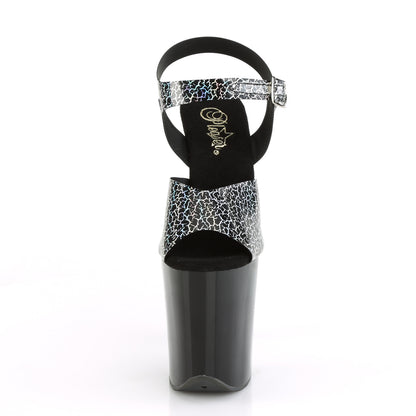 Pleaser Sandalias para mujer FLAMINGO-808N-CK Blk Cracker Holograma TPU / BLK