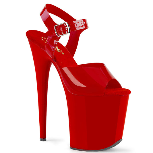 Pleaser Sandalias para mujer FLAMINGO-808N rojo (gelatina) TPU / RED
