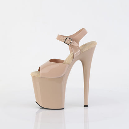 Pleaser Sandalias para mujer FLAMINGO-808n crema (gelatina) TPU / crema