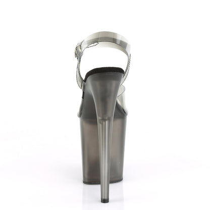 Pleaser Sandalias para mujer FLAMINGO-808N-T Gradiente Blk TPU / Smoked tintado