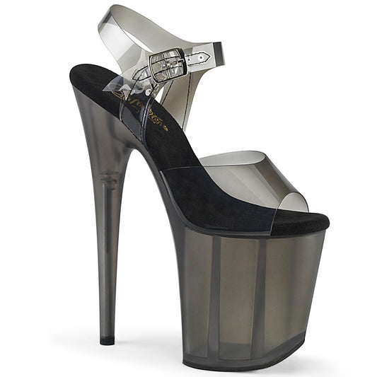 Pleaser Sandalias para mujer FLAMINGO-808N-T Gradiente Blk TPU / Smoked tintado