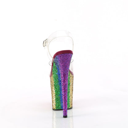 Pleaser   FLAMINGO-808RBG CLR/Rainbow Brillantina