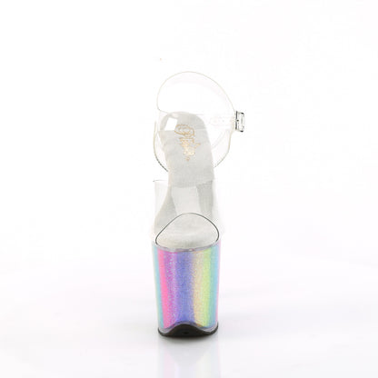 Pleaser   FLAMINGO-808RG-01 Clr/Rainbow Glitter