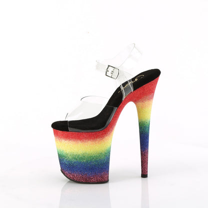 Pleaser   FLAMINGO-808RG-04 CLR/Rainbow Brillantina