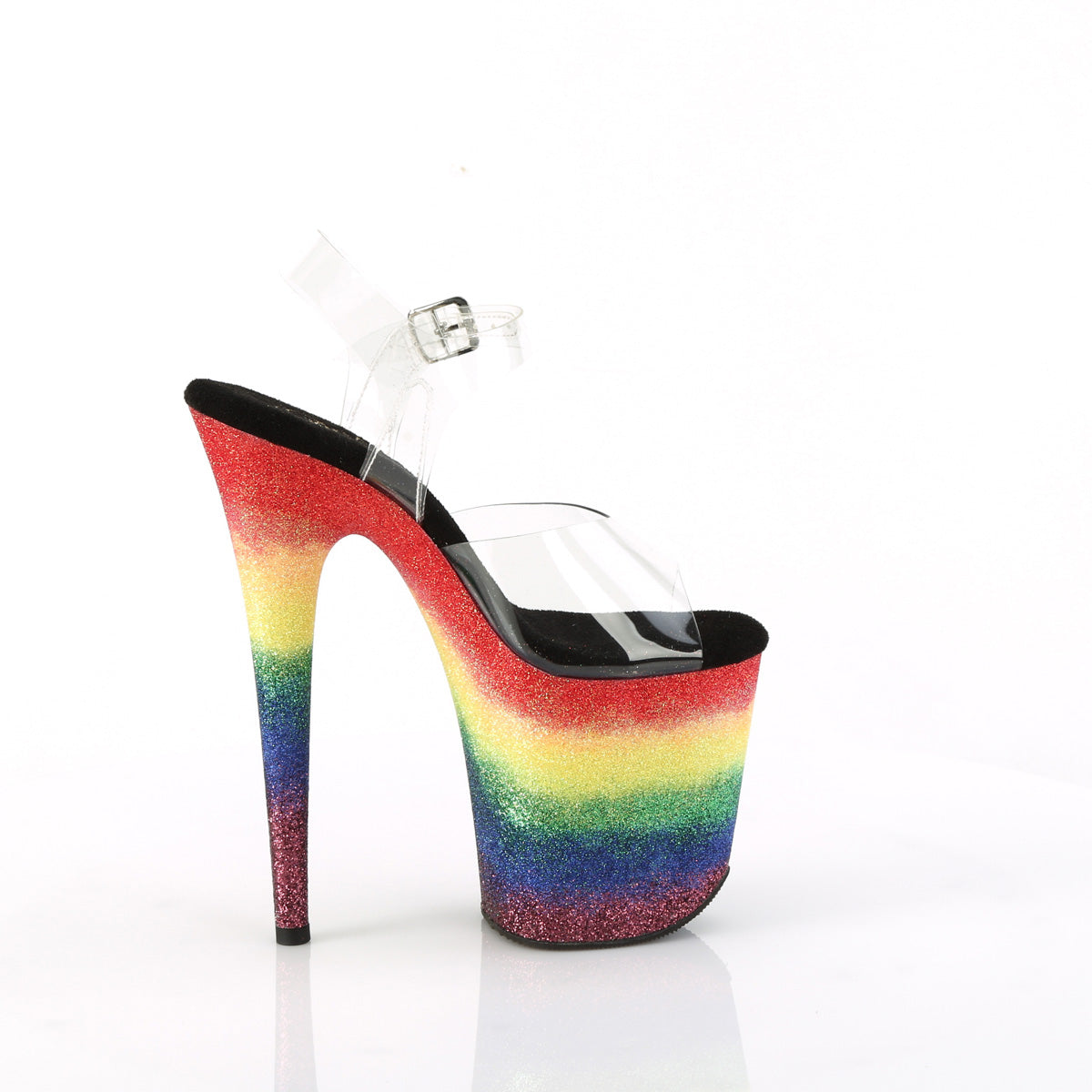 Pleaser   FLAMINGO-808RG-04 CLR/Rainbow Brillantina