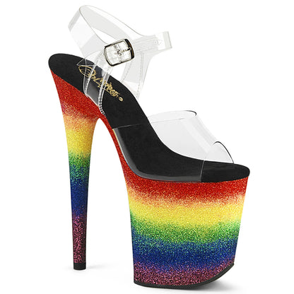 Pleaser   FLAMINGO-808RG-04 CLR/Rainbow Brillantina