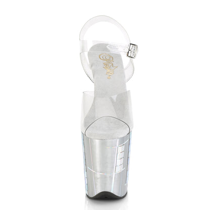 Pleaser Sandalias para mujer FLAMINGO-808shape-2 clr / slv