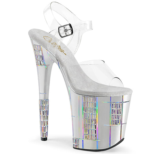 Pleaser Sandalias para mujer FLAMINGO-808shape-2 clr / slv