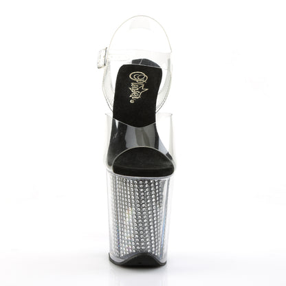 Pleaser Sandalias para mujer FLAMINGO-808srs clr / blk srs
