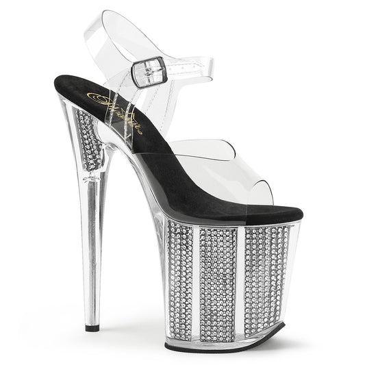 Pleaser Sandalias para mujer FLAMINGO-808srs clr / blk srs