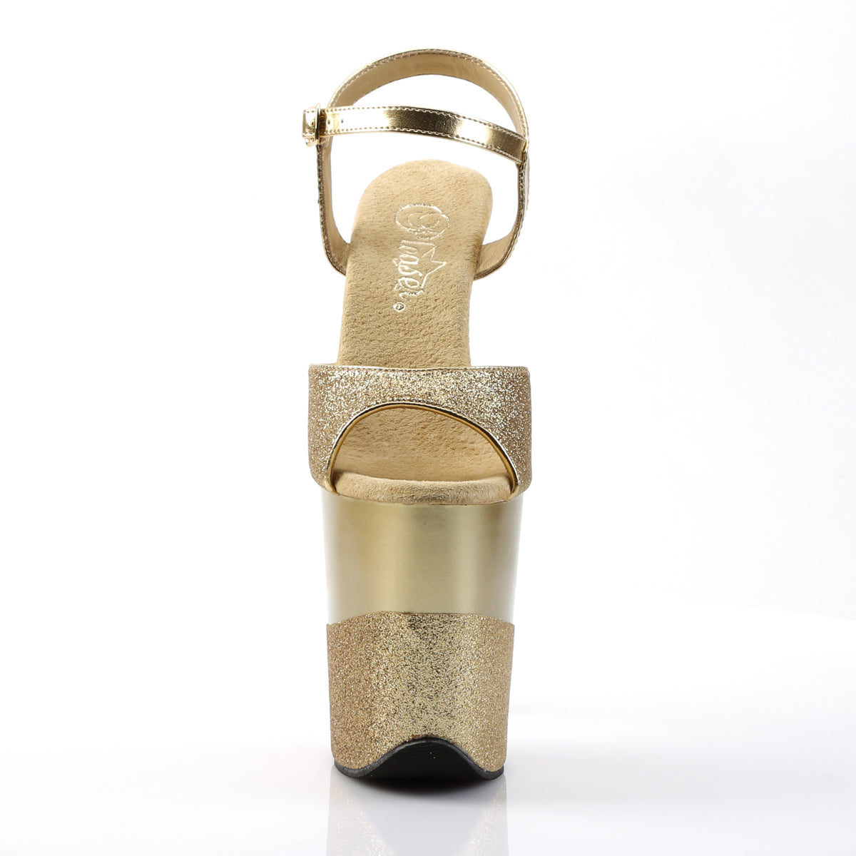 Pleaser Sandalias para mujer FLAMINGO-809-2g Gold Glitter / Gold-Glitter