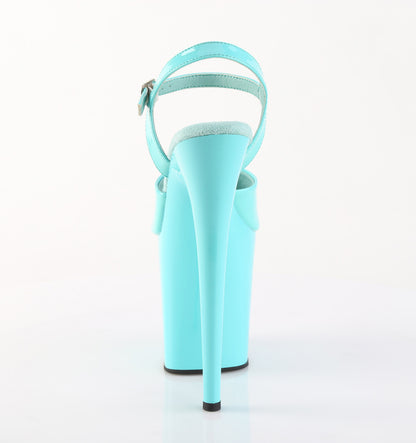 Pleaser Women's Platform Shoes FLAMINGO-809 Aqua Pat/Aqua