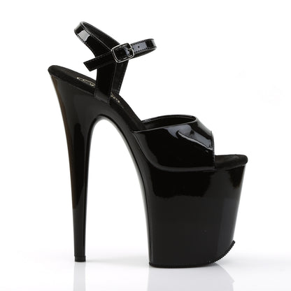 Pleaser Sandalias para mujer FLAMINGO-809 BLK PAT / BLK