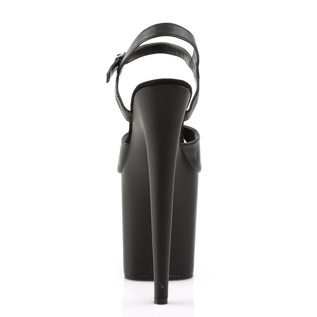 Pleaser Sandalias para mujer FLAMINGO-809 Blk Faux Cuero / Blk Mate