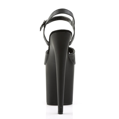 Pleaser Sandalias para mujer FLAMINGO-809 Blk Faux Cuero / Blk Mate