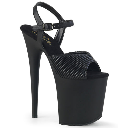Pleaser Sandalias para mujer FLAMINGO-809 BLK COLO DE FAUS FAUX / BLK MATE