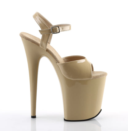 Pleaser Sandalias para mujer FLAMINGO-809 Crema Pat / Crema