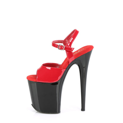 Pleaser  Sandals FLAMINGO-809 Red Pat/Blk
