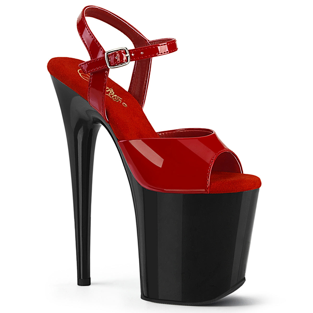 Pleaser  Sandals FLAMINGO-809 Red Pat/Blk