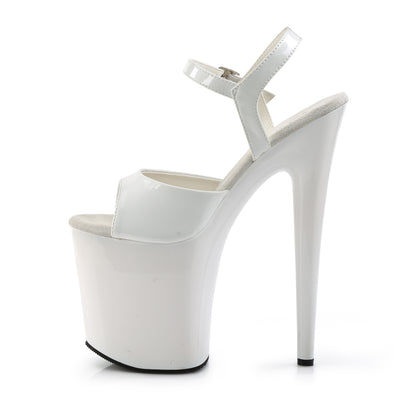 Pleaser Womens Sandals FLAMINGO-809 Wht Pat/Wht