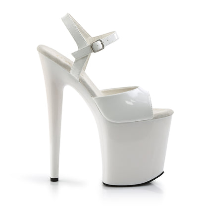 Pleaser Sandalias para mujer FLAMINGO-809 WHT PAT / WHT