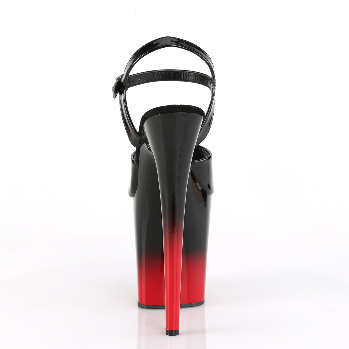 Pleaser Womens Sandals FLAMINGO-809BR-H Blk Pat/Blk-Red