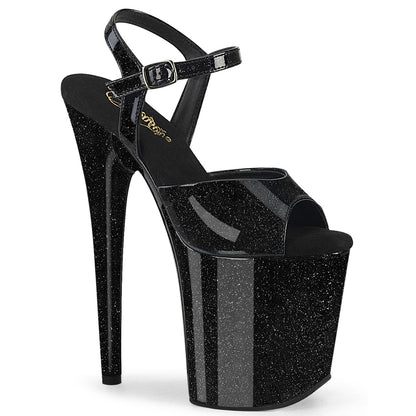 Pleaser   FLAMINGO-809GP Blk Glitter Pat/M
