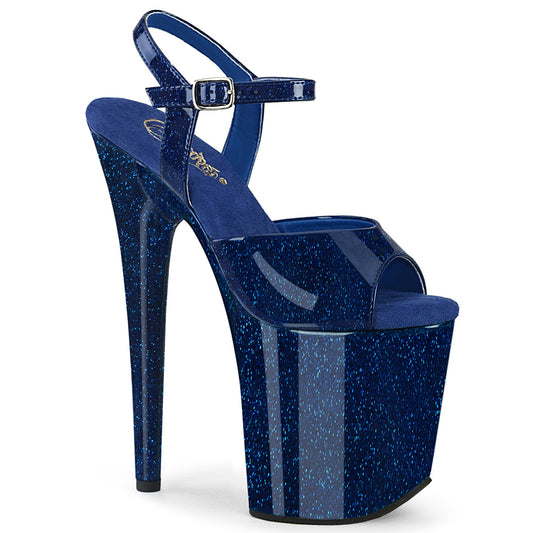 Pleaser   FLAMINGO-809GP azul marino brillo Pat/m