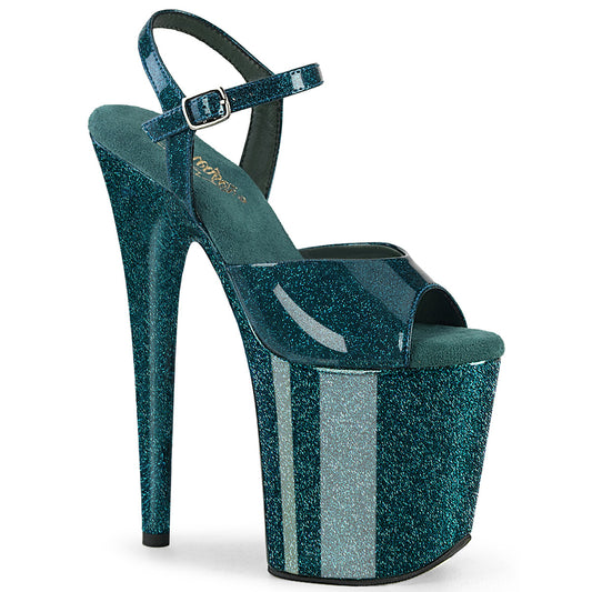 Pleaser   FLAMINGO-809GP brillo verde azulado pat/m
