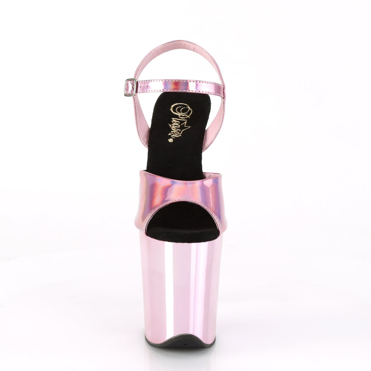 Pleaser Sandalias para mujer FLAMINGO-809Hg B. Hologram rosa / b. Cromo rosa