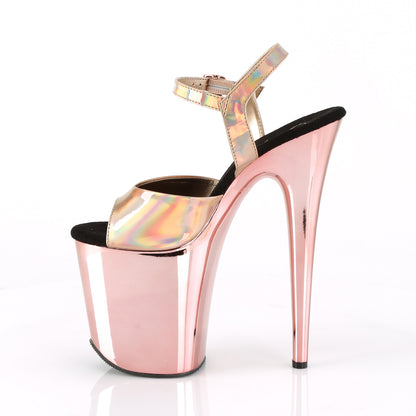 Pleaser Sandalias para mujer FLAMINGO-809HG Holograma de oro rosa / cromo de oro rosa