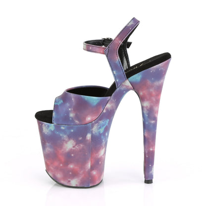 Pleaser Womens Sandals FLAMINGO-809REFL Purple-Blue Reflective/Purple-Blue Refl.