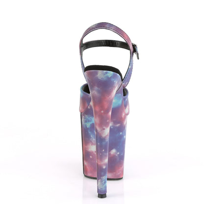 Pleaser Womens Sandals FLAMINGO-809REFL Purple-Blue Reflective/Purple-Blue Refl.