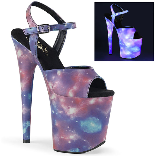 Pleaser Sandalias para mujer FLAMINGO-809REFLUFL PURPLE-AZUL REFLEVE / PURPLE-BLUE Refrese.