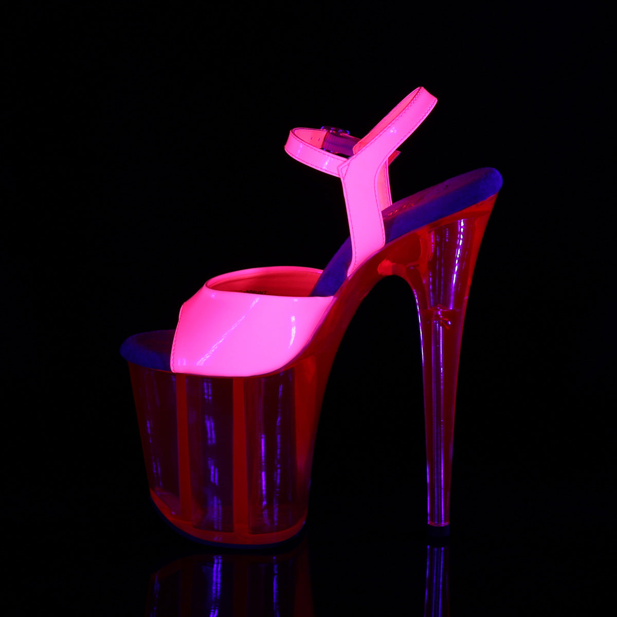 Pleaser Sandalias para mujer FLAMINGO-809uvt Neon H. Pat Rosa Pat / h. Rosa tintado
