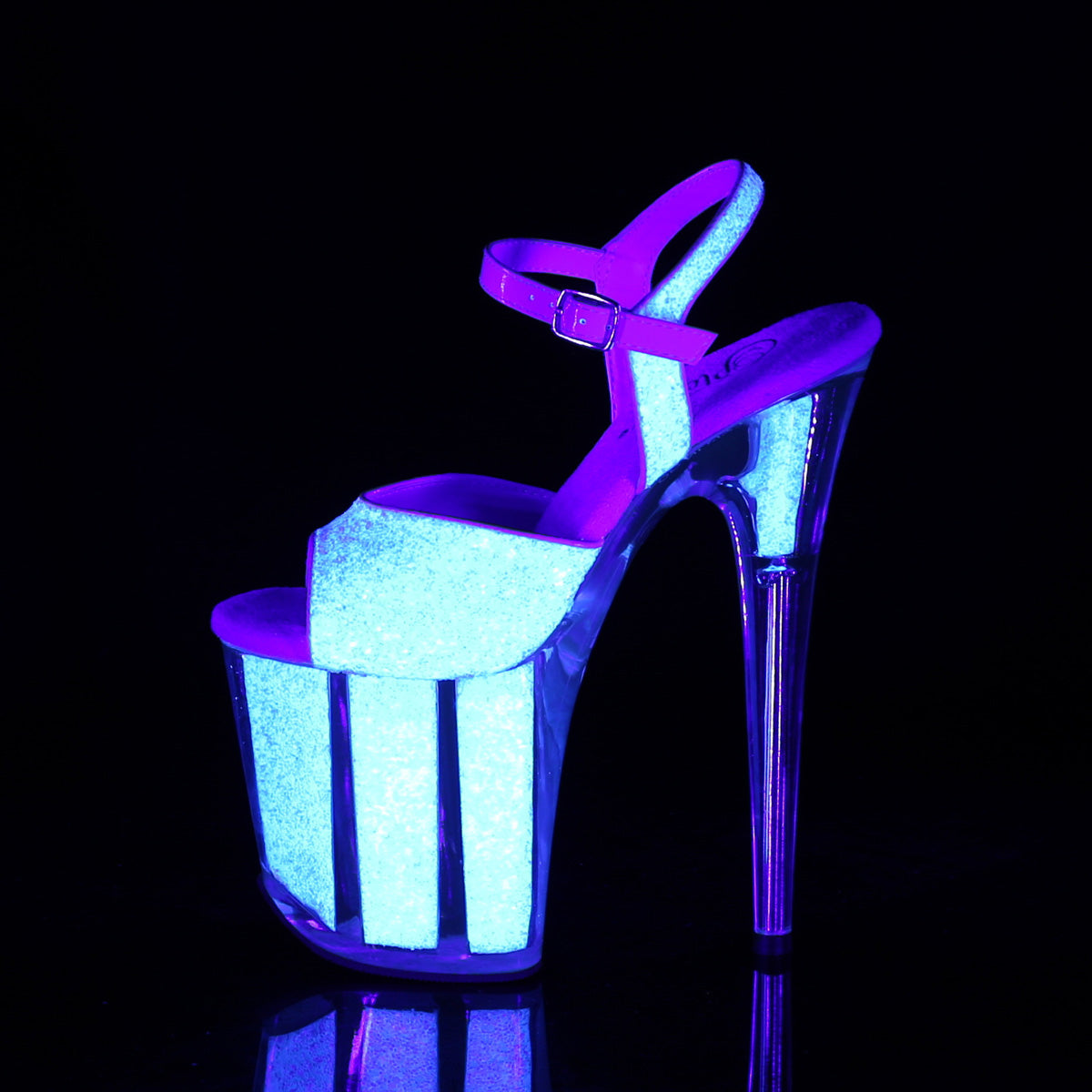 Pleaser Sandalias para mujer FLAMINGO-810uvg Neon Opal Glitter / Neon Opal Brillo