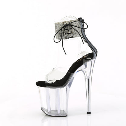 Pleaser   FLAMINGO-824RS Clr-Blk/Clr