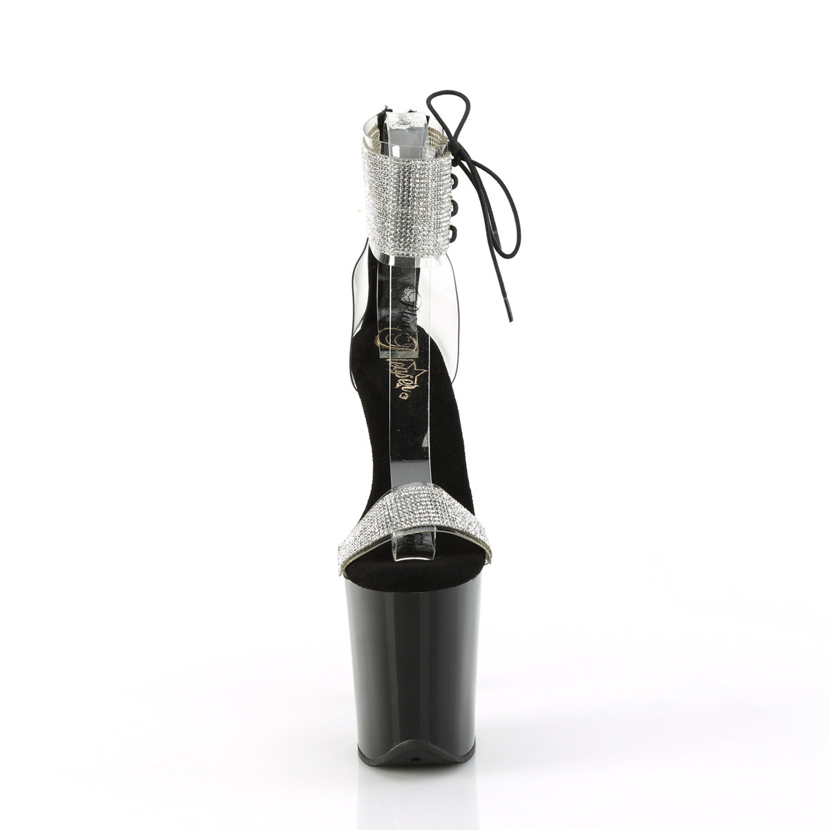 Pleaser   FLAMINGO-827RS Clr-Blk/Blk