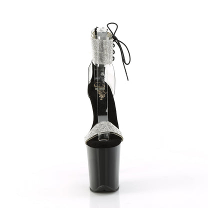 Pleaser   FLAMINGO-827RS Clr-Blk/Blk