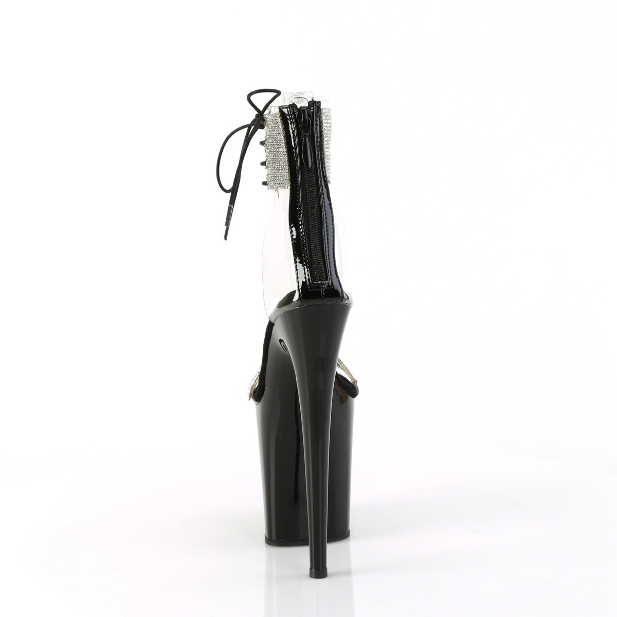 Pleaser   FLAMINGO-827RS Clr-Blk/Blk