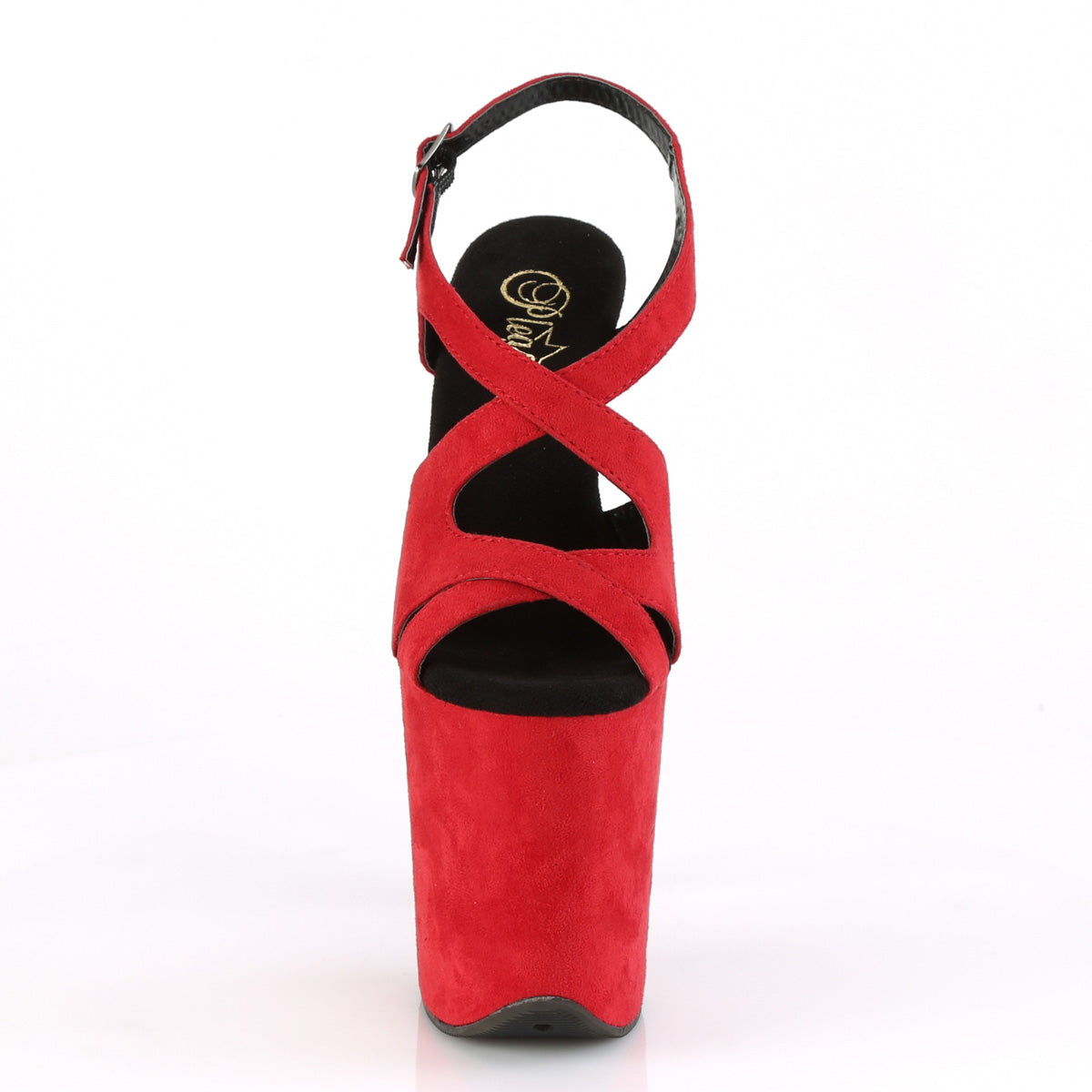 Pleaser Sandalias para mujer FLAMINGO-831FS Red Faux Suede / Red Faux Suede