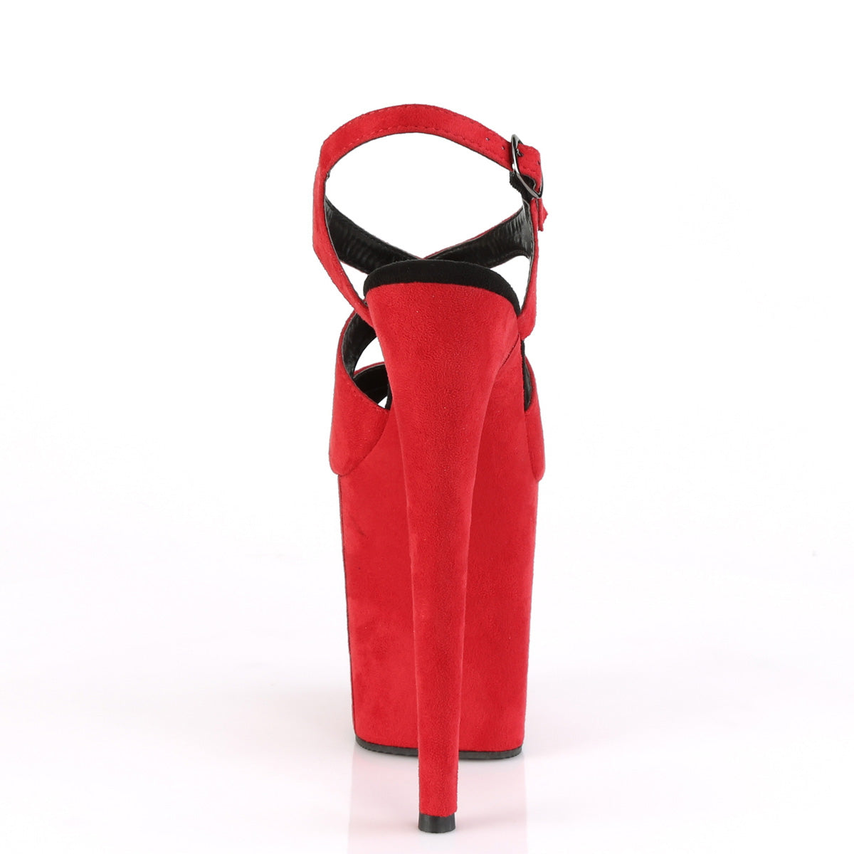 Pleaser Sandalias para mujer FLAMINGO-831FS Red Faux Suede / Red Faux Suede