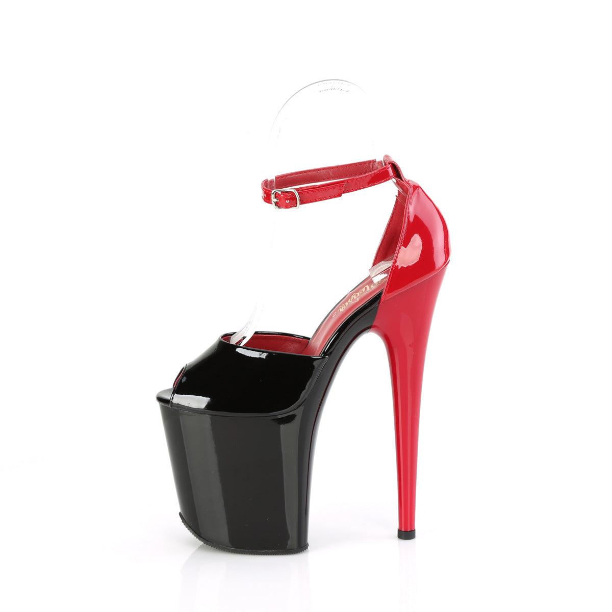 Pleaser   FLAMINGO-868 Blk-Red Pat/Blk Red